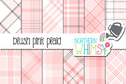 Blush Pink Plaid Pattern
