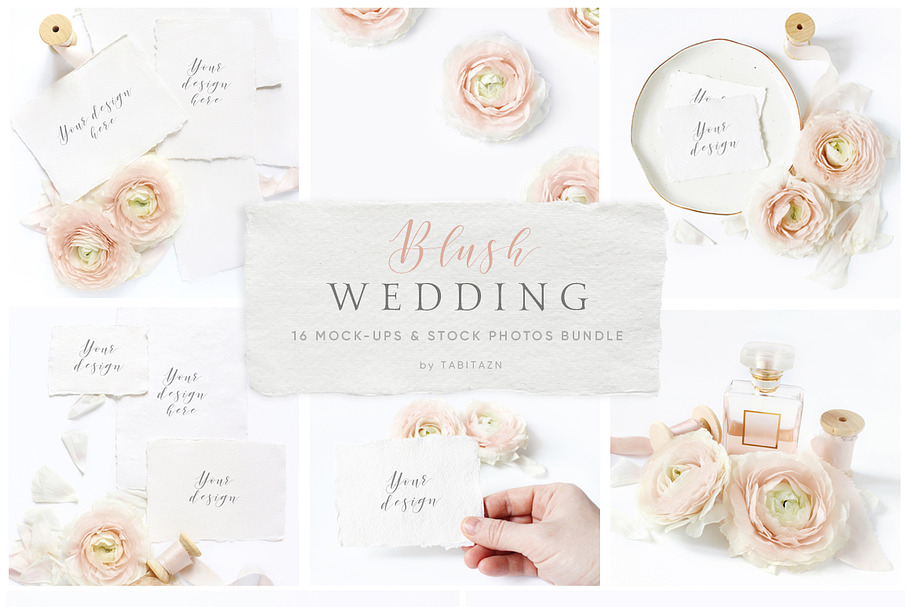 Blush Wedding mockups, stock photos