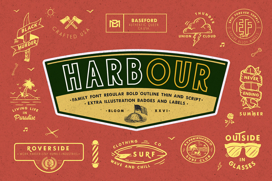 Harbour Font Family & Extra