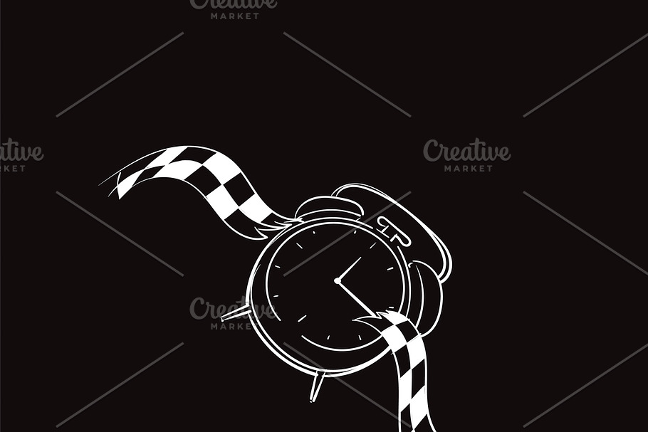 Against the clock idiom vector in Illustrations - product preview 8