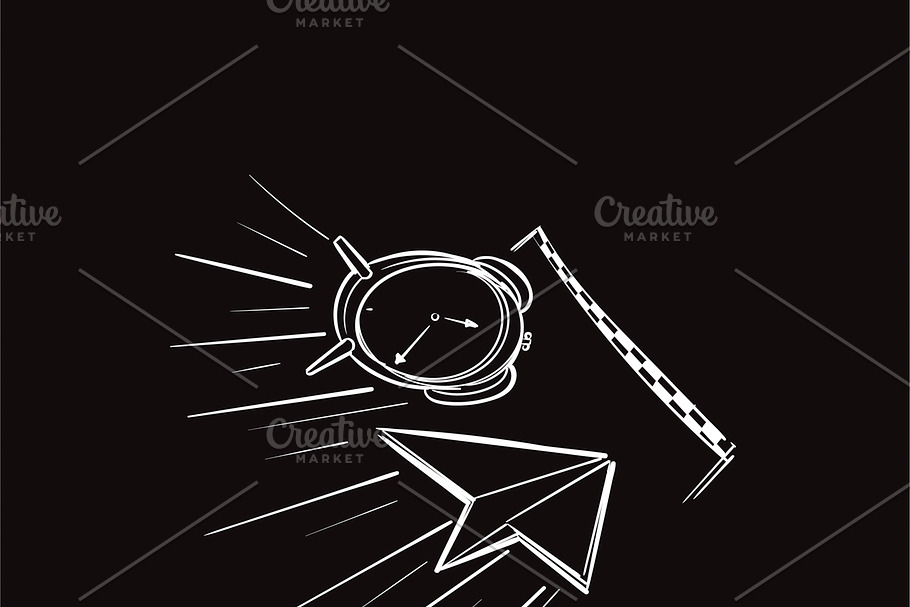 Against the clock idiom vector in Illustrations - product preview 8