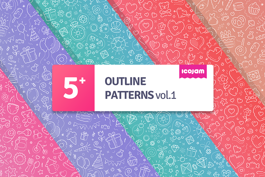 Outline Patterns vol.1 in Patterns - product preview 8