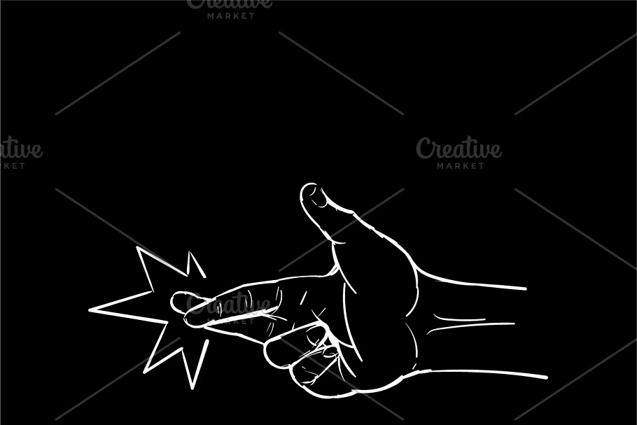 Cross your fingers idiom vector in Illustrations - product preview 8