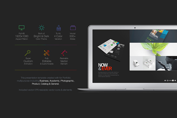Portfolio Keynote Template in Keynote Templates - product preview 1