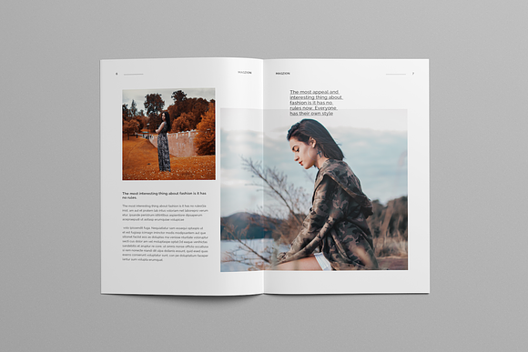 Creative Minimal Fashion Magazine in Magazine Templates - product preview 3