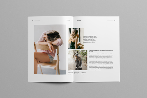 Creative Minimal Fashion Magazine in Magazine Templates - product preview 7