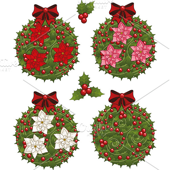 Mistletoe decorative elements in Objects - product preview 3