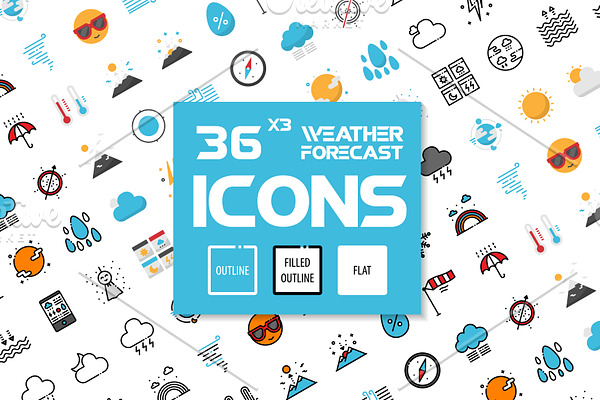 36x3 Weather icons
