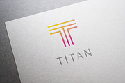 Abstract Letter T  Line logo
