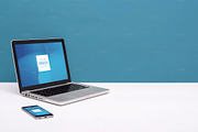 Simple laptop web design header