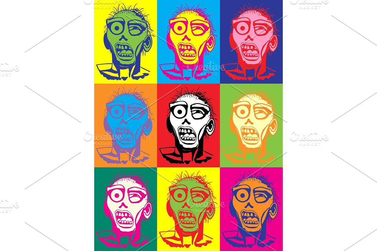 Zombie vector pop art illustration in Illustrations - product preview 8