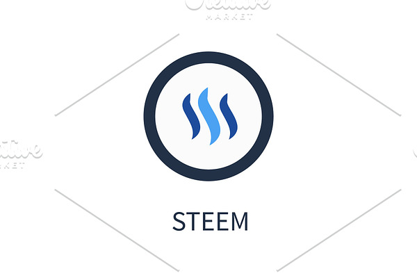 Steem Cryptocurrency Icon Vector Illustration