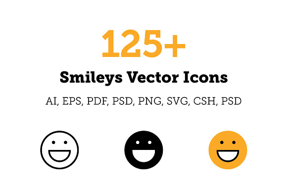 125+ Smileys Vector Icons in Smiley Face Icons - product preview 3