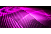 Neon purple smooth wave digital abstract background