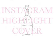 Instagram Highlight Champagne Bottle