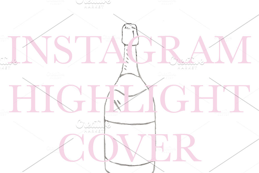 Instagram Highlight Champagne Bottle in Instagram Templates - product preview 8