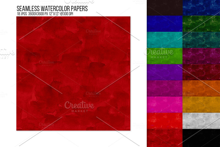 Seamless watercolor papers.  in Textures - product preview 8