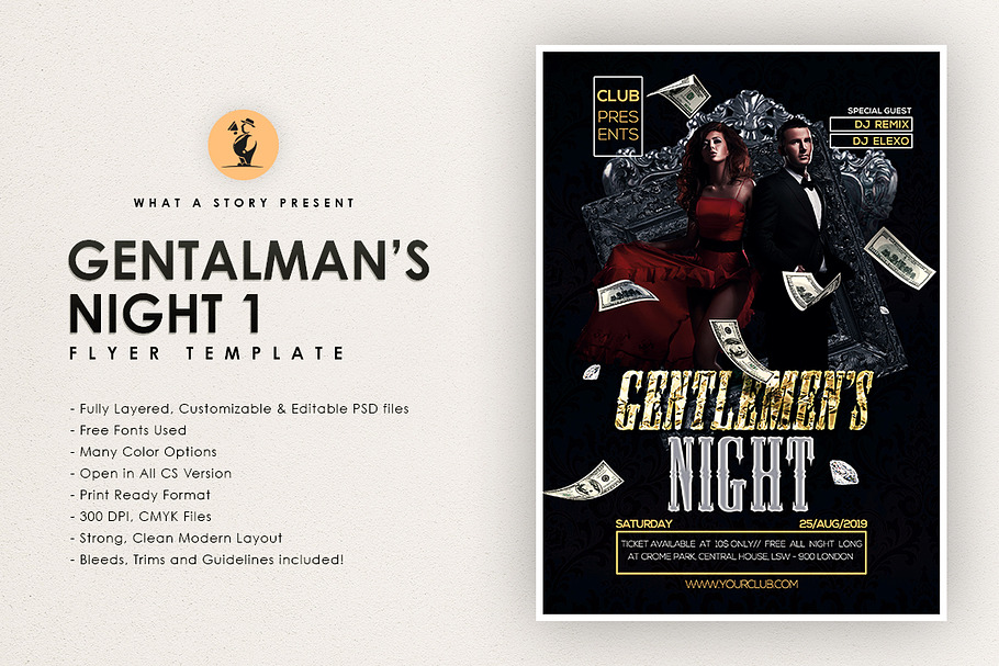 Gentalman's Night 1 in Flyer Templates - product preview 8