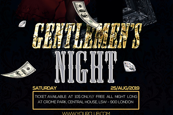 Gentalman's Night 1 in Flyer Templates - product preview 1
