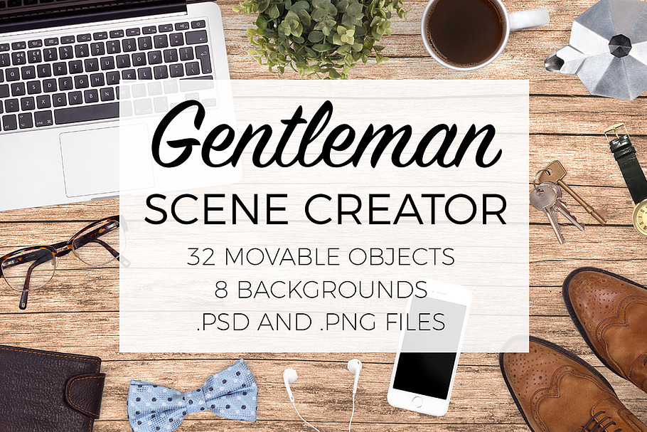 Gentleman Scene Creator Top View in Scene Creator Mockups - product preview 8