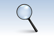 Magnifying glass. Vector set. 