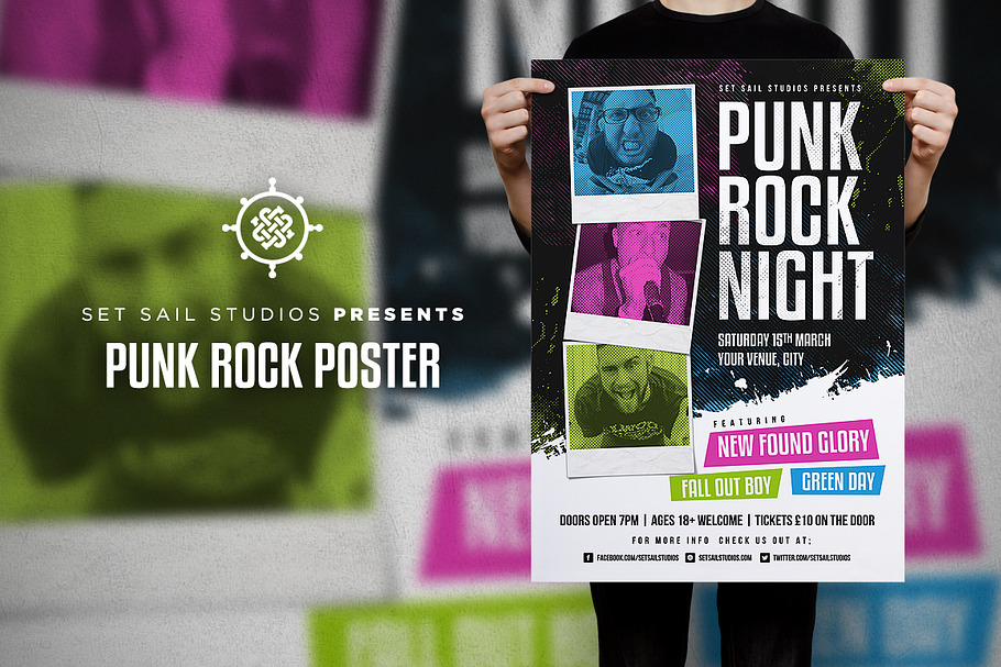 Punk Rock Poster in Flyer Templates - product preview 8