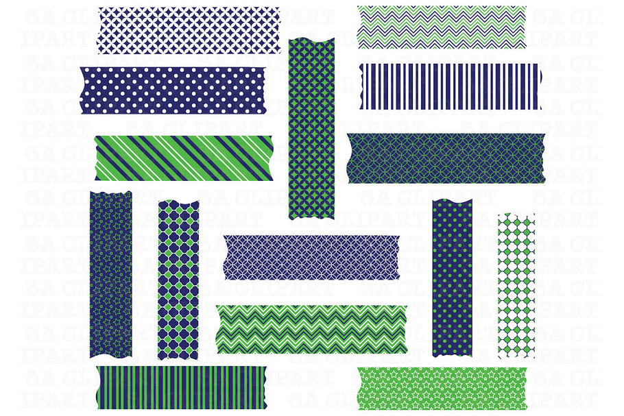 Washi Tape ClipArt in Illustrations - product preview 8