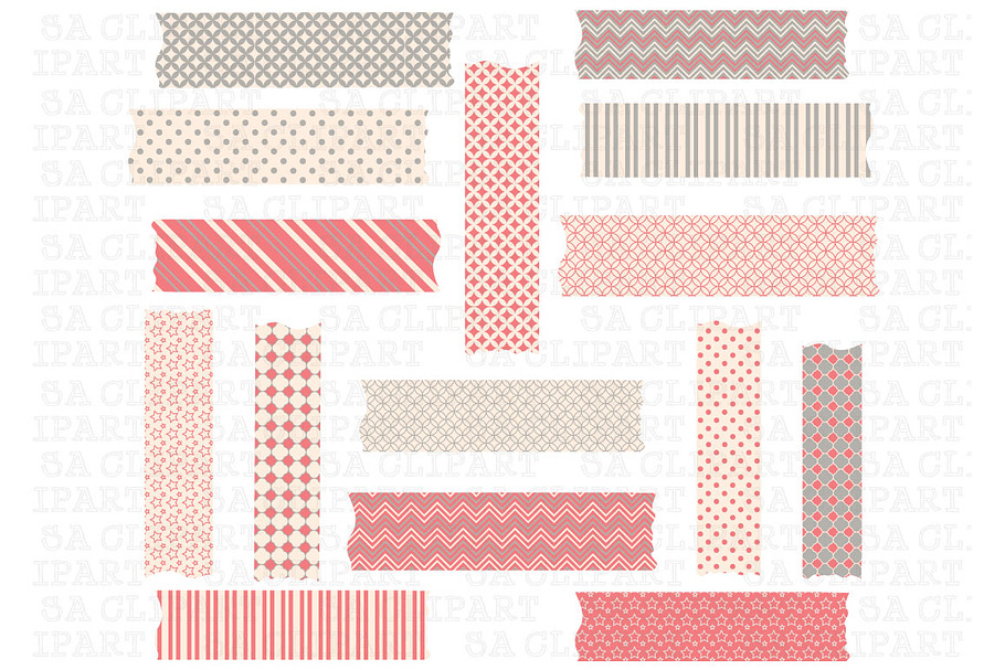 Washi Tape ClipArt in Illustrations - product preview 8