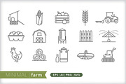 Minimal farm icons