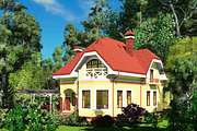 3D visualization of the house.