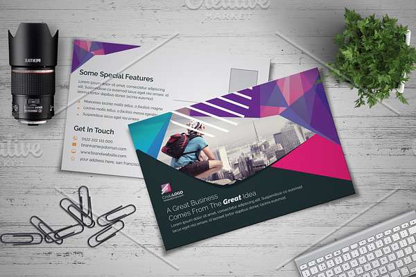 Abstract Postcard Template