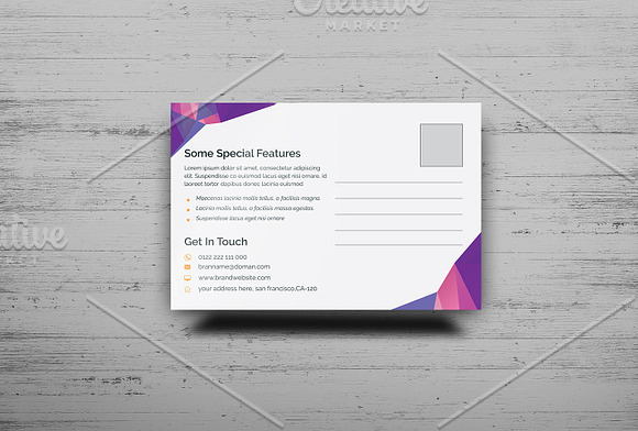 Abstract Postcard Template in Postcard Templates - product preview 2