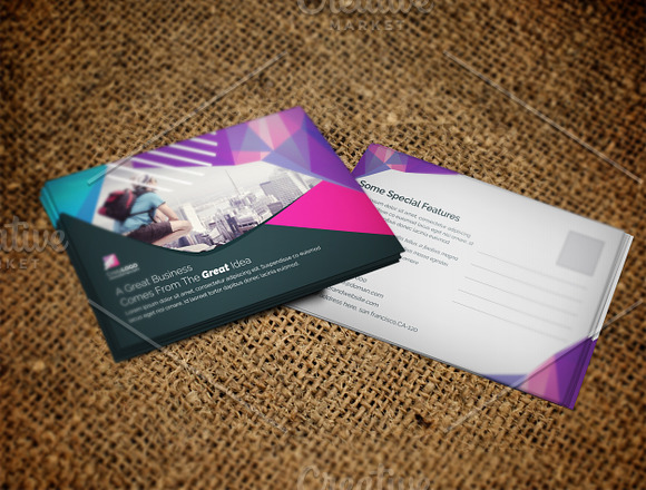 Abstract Postcard Template in Postcard Templates - product preview 3