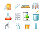 Pharmacology flat icons