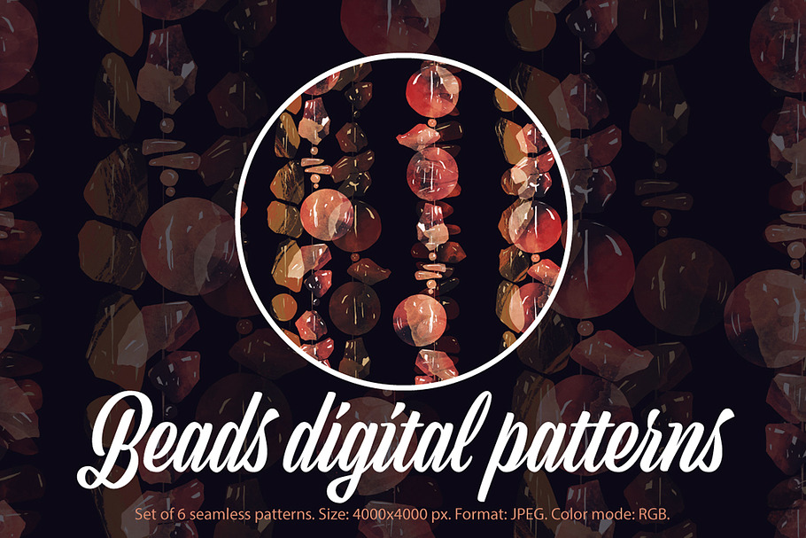 SALE: Beads digital seamlesses |JPEG in Patterns - product preview 8