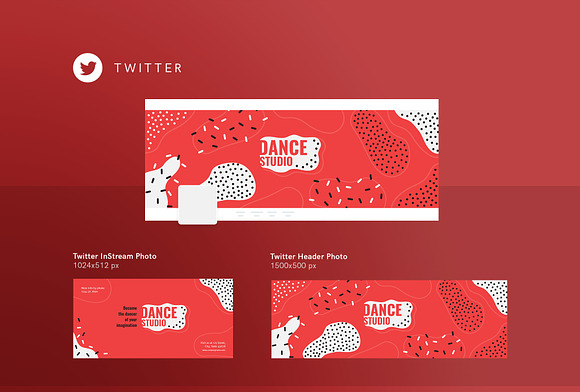 Social Media Pack | Dance Studio in Social Media Templates - product preview 3