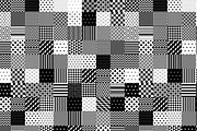 Black and white patchwork pattern