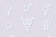 Set of sexuality icons