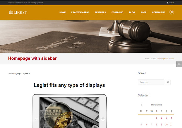Legist - Law Firm WordPress Theme in WordPress Business Themes - product preview 1