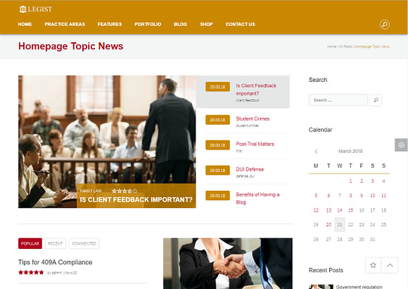 Legist - Law Firm WordPress Theme in WordPress Business Themes - product preview 2