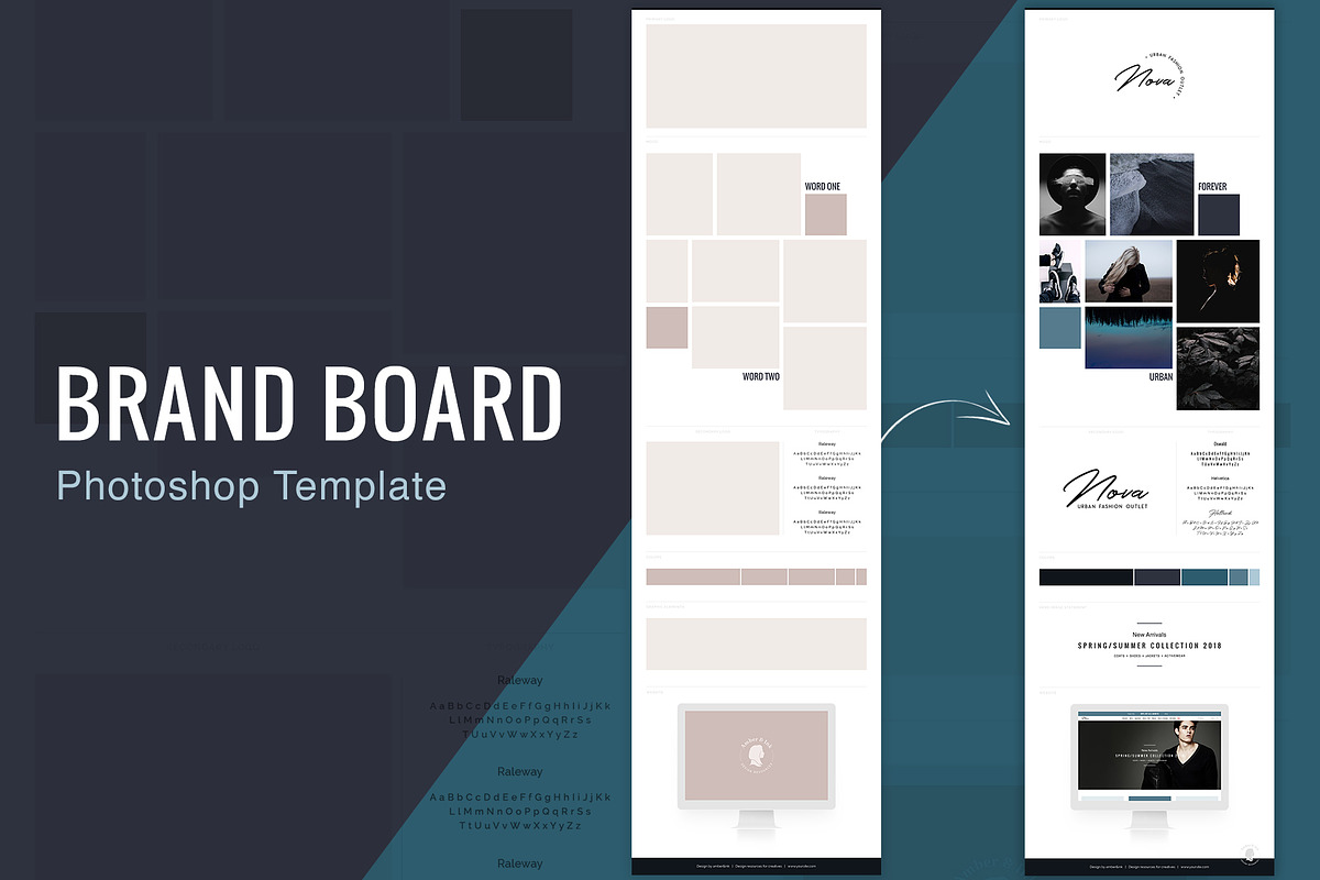Brand Board Template: Nova in Presentation Templates - product preview 8
