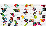 Mega collection of geometric shape abstract backgrounds