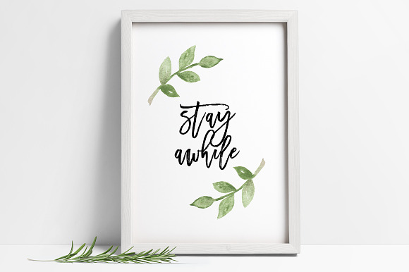 Watercolor Eucalyptus & Greenery in Illustrations - product preview 5