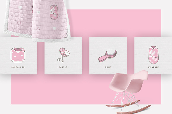 Baby Girl & Boy Icon Pack in Baby Icons - product preview 3