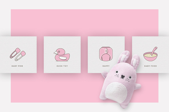 Baby Girl & Boy Icon Pack in Baby Icons - product preview 6