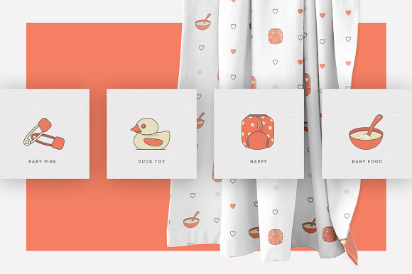 Baby Girl & Boy Icon Pack in Baby Icons - product preview 8