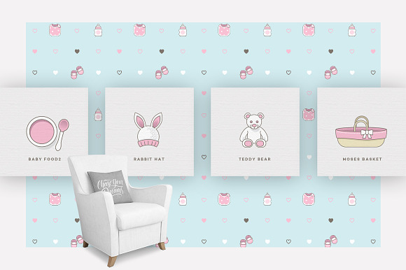 Baby Girl & Boy Icon Pack in Baby Icons - product preview 9