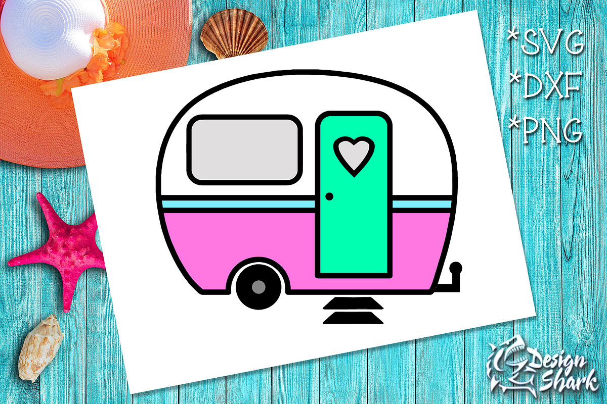 Cute Camper SVG/DXF/PNG in Patterns - product preview 8