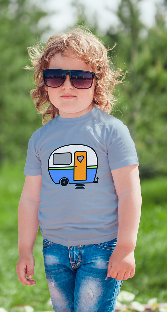 Cute Camper SVG/DXF/PNG in Patterns - product preview 1