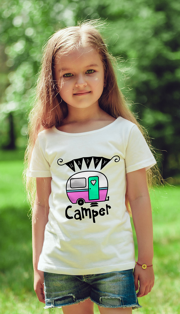 Happy Camper SVG/DXF/PNG in Patterns - product preview 1